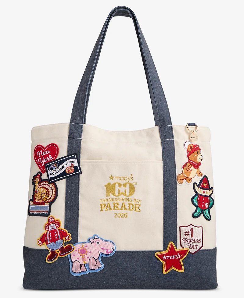 Macy's 100th Thanksgiving Day Parade 2026 Large Character Canvas Tote Bag, Macy's Exclusive