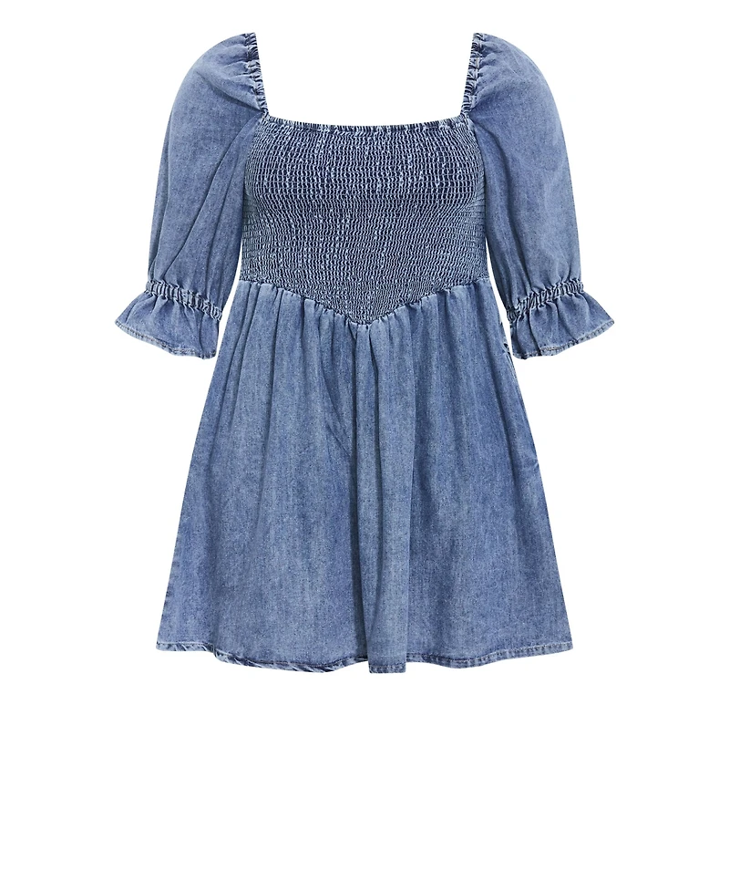 City Chic Women's Kaitlyn Denim Midi Dress