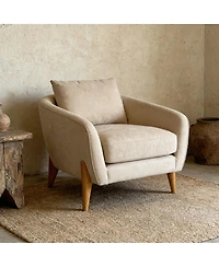 Streamdale Furniture Modern Upholstered Accent Chair with Back Pillow
