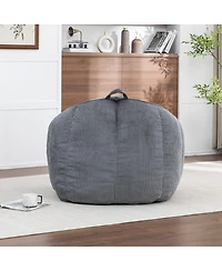 Streamdale FurnitureGiant Corduroy Bean Bag Chair with Armrests - Large Adult Sofa