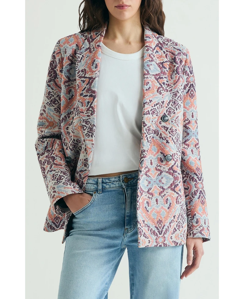 Scalpers Women's Jacquard Print Blazer