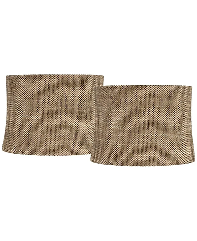 Springcrest Set of 2 Drum Lamp Shades High Spider Replacement Harp Finial Fitting