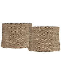 Springcrest Set of 2 Drum Lamp Shades High Spider Replacement Harp Finial Fitting