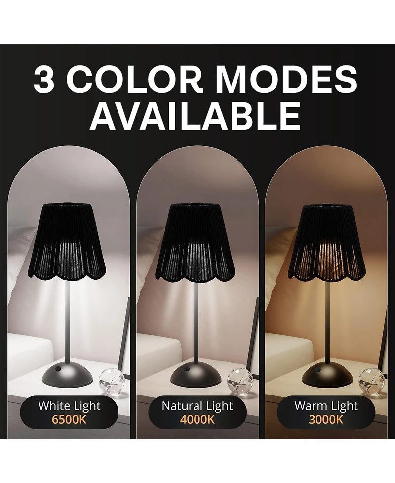 Bell + Howell Rechargeable Rope Design Portable Led Light with 3 Dimmable Modes Table Lamp
