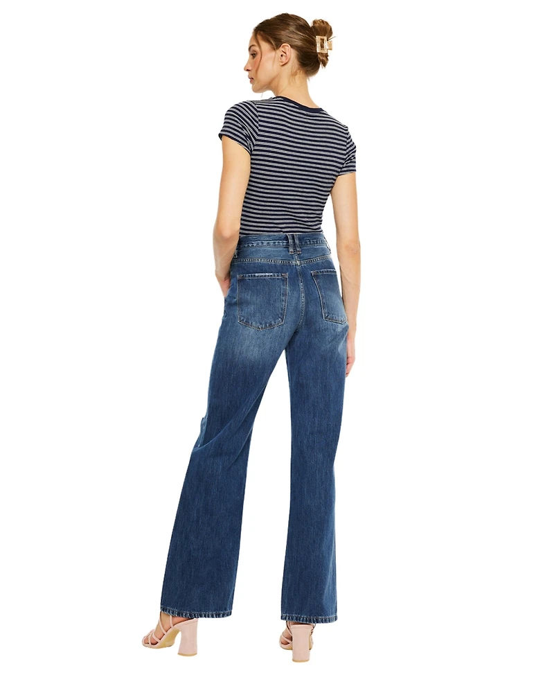 KanCan Women's Montana Ultra High Rise Flare Jeans