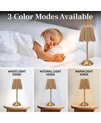 Bell + Howell Rechargeable Solar String Design Portable Indoor Outdoor Led Dimmable Modes Table Lamp