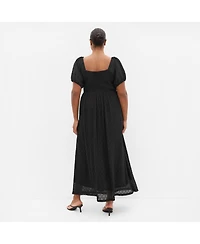 City Chic Women's Lani Lace Short Sleeve Midi Dress