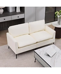 Streamdale Furniture Nordic Retro Leather Cat Paw Loveseat