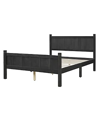 Streamdale Furniture Minimalist Modern Platform Bed with Headboard and Footboard