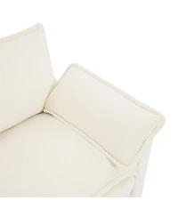 Streamdale Furniture Modern 31.9" Plush Upholstered Accent Chair with Side Storage Pockets