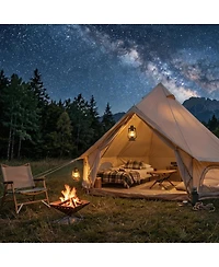 Streamdale Furniture 4-Season 9.8feet Waterproof Bell Tent with Stove Jack for Camping