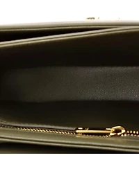 Pre-Owned Celine Triomphe Besace Clea Chain Flap Bag Leather