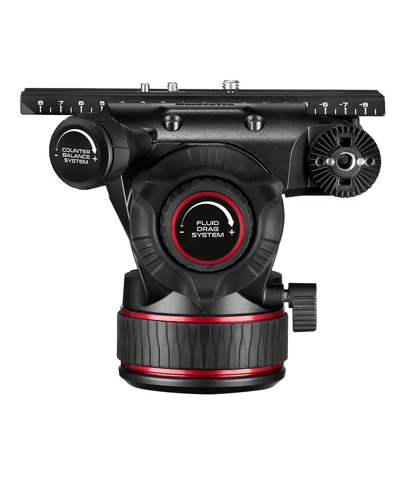 Manfrotto 3-Section Aluminum Twin Leg Tripod with Nitrotech 612 Fluid Video Head and Mid-Level Spreader