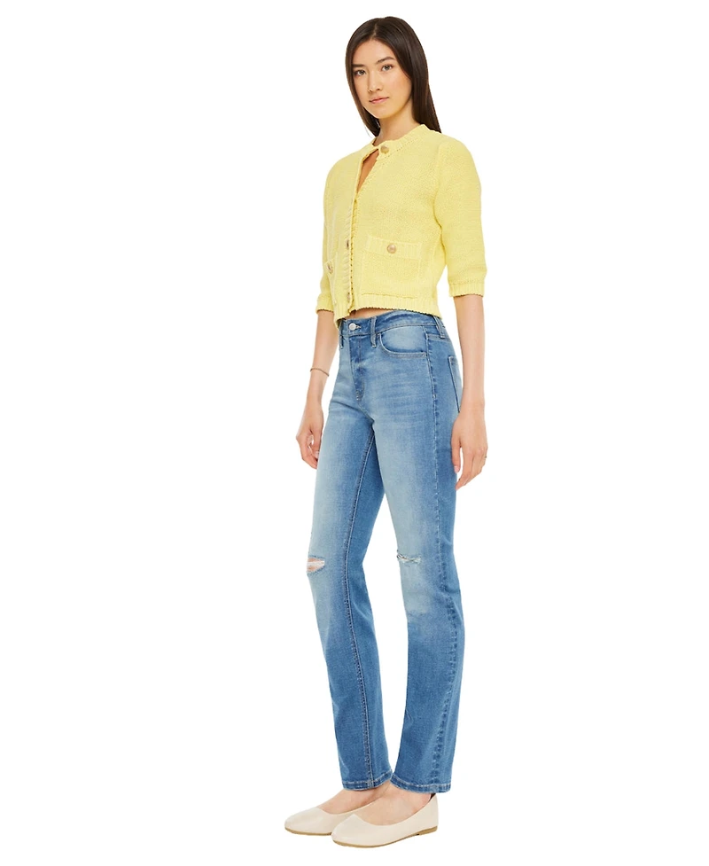 KanCan Women's Diana High Rise Slim Straight Jeans