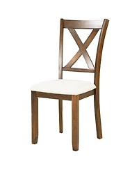 Streamdale Furniture 6 Piece Rectangular Dining Table Set with 4 Fabric Chairs and Bench