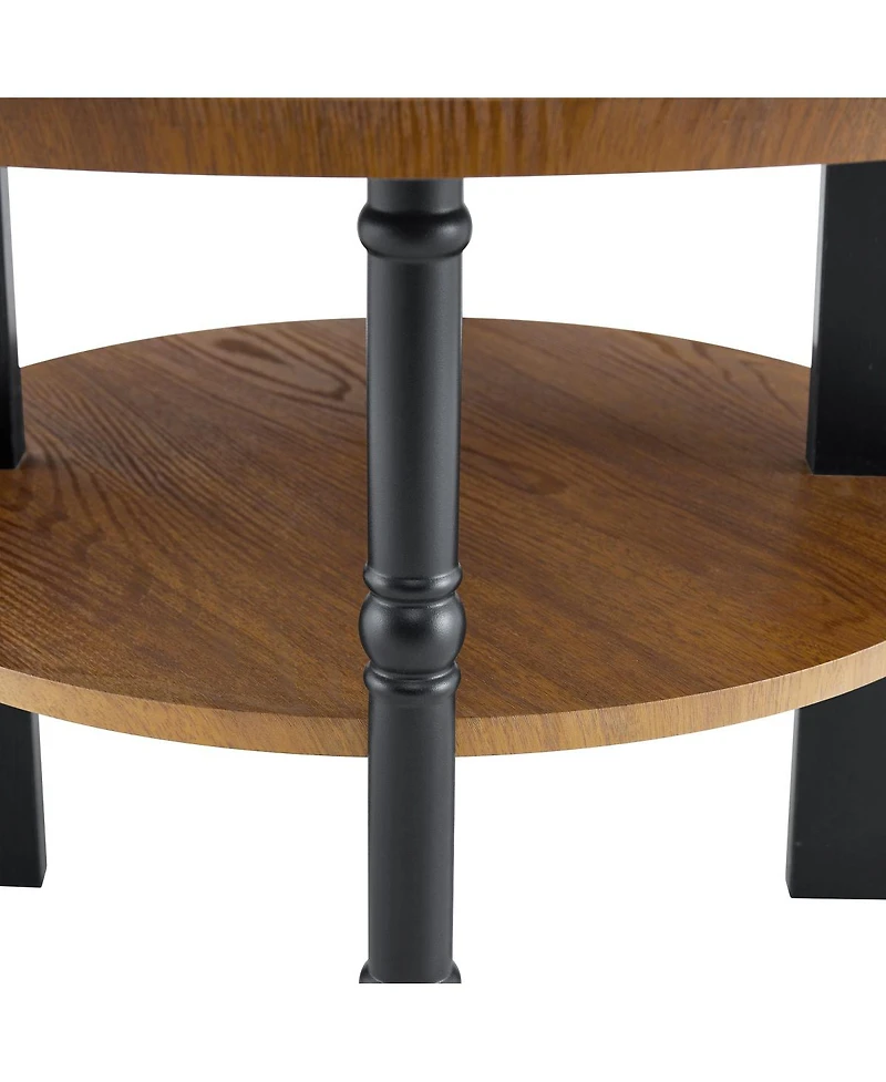 Streamdale Furniture 2-Piece Round Coffee Table and Side Table Set with Storage