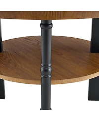 Streamdale Furniture 2-Piece Round Coffee Table and Side Table Set with Storage