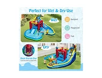 Slickblue Kids Inflatable Water Park Bounce House with Slide Combo