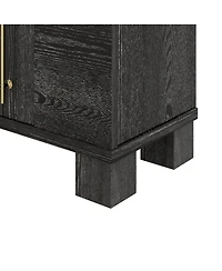 Streamdale Furniture Sideboard Buffet Cabinet with Adjustable Shelves and Gold Handles