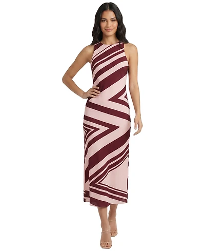 Donna Morgan Women's Printed Sleeveless Midi Dress