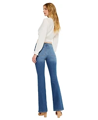 KanCan Women's Kasey High Rise Flare Jeans