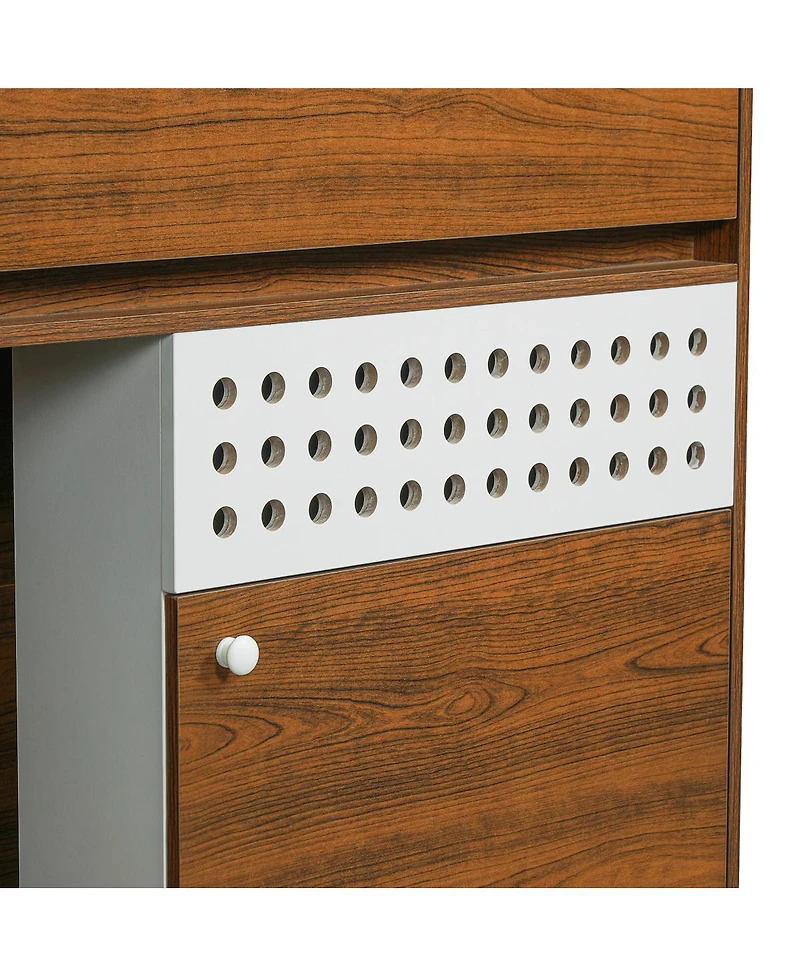 Streamdale Furniture 2-in-1 Modern Cat Litter Box Enclosure and Side Table