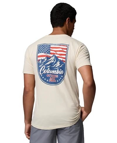Columbia Men's Patriotic Inspired Graphic Print Cotton T-Shirt