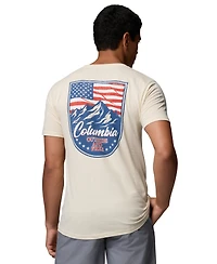 Columbia Men's Patriotic Inspired Graphic Print Cotton T-Shirt