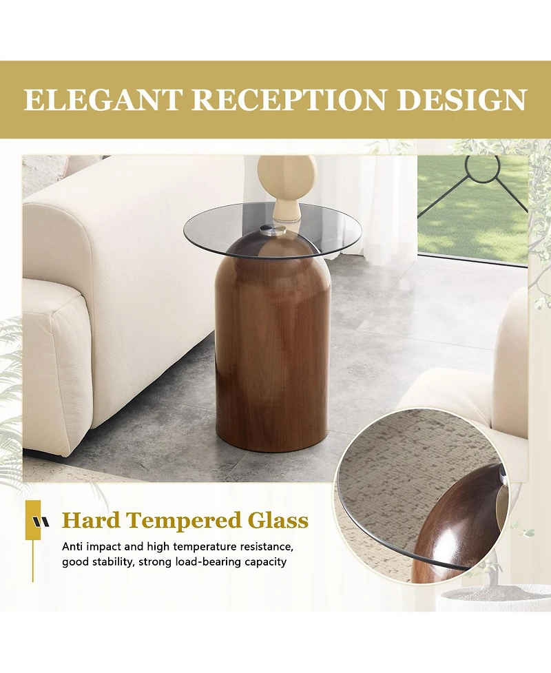 Streamdale Furniture 3-Piece Nesting Coffee Table Set with Glass Top