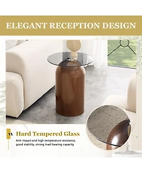 Streamdale Furniture 3-Piece Nesting Coffee Table Set with Glass Top