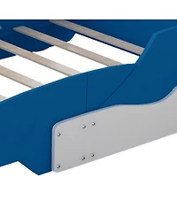 Streamdale Furniture Race Car-Shaped Platform Bed with Wheels