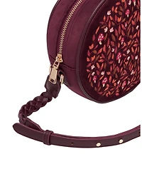 Fable England Women's Magical Mushroom Embroidered Velvet Circle Bag
