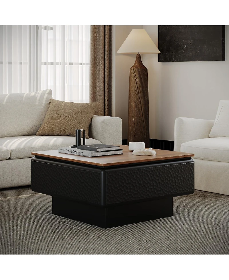 Streamdale Furniture 31" Lift Top Coffee Table with Hidden Storage, Mid-Century Modern