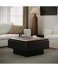 Streamdale Furniture 31" Lift Top Coffee Table with Hidden Storage, Mid-Century Modern
