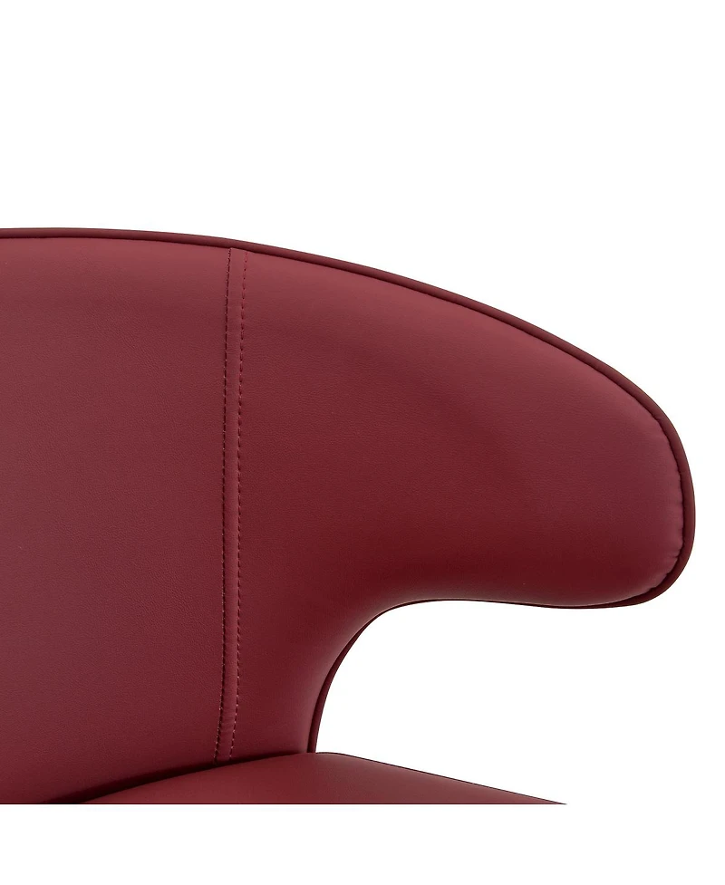 Streamdale Furniture Adjustable Swivel Bar Stools with Pu Leather Backrest