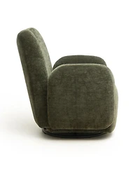 Streamdale Furniture 0degree(s) Swivel Accent Chair, Chenille Fabric Upholstered Sofa