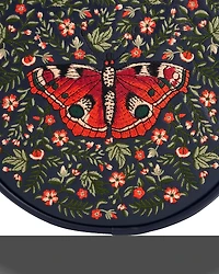 Fable England Women's Butterfly Embroidered Circle Bag