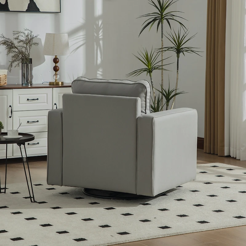 Streamdale Furniture Upholstered 360degree(s) Swivel Armchair with Hidden Storage