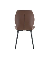 Streamdale FurnitureLuxury Pu Leather Dining Chairs with Metal Legs
