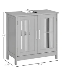 Sillysis 23.5 Inch Bathroom Sink Cabinet with Adjustable Shelf, Water-Resistant Under Storage for Small Spaces