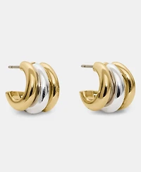 kate spade new york Cubic Zirconia Tiny Twinkles Trio Huggie Earrings
