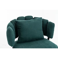 Streamdale Green Chenille Decorative Armchair with Spring Seat and Slipcover