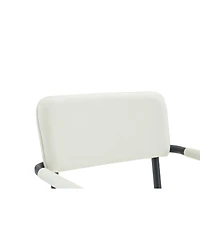Streamdale Furniture Set of 4 Velvet Upholstered Dining Chairs with Metal Legs