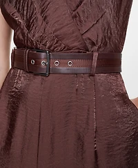 Dkny Women's Sleeveless Belted Jumpsuit