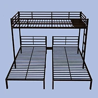 Streamdale Furniture Triple Bunk Bed for Kids, Separates Into 3 Twin Beds