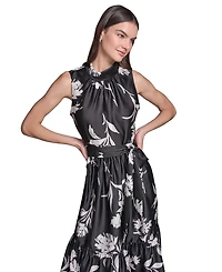 Karl Lagerfeld Paris Women's Belted Midi Dress