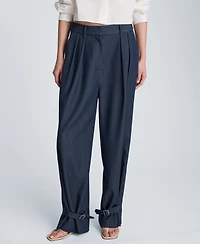Kenneth Cole Women's High-Rise Belted Cuff Pants