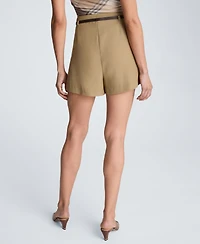 Kenneth Cole Women's High-Rise Belted Shorts