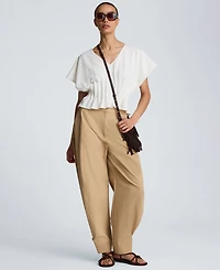 Kenneth Cole Women's Pleated V-Neck Top