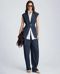 Kenneth Cole Women's Notch Collar Vest with Detachable Blazer